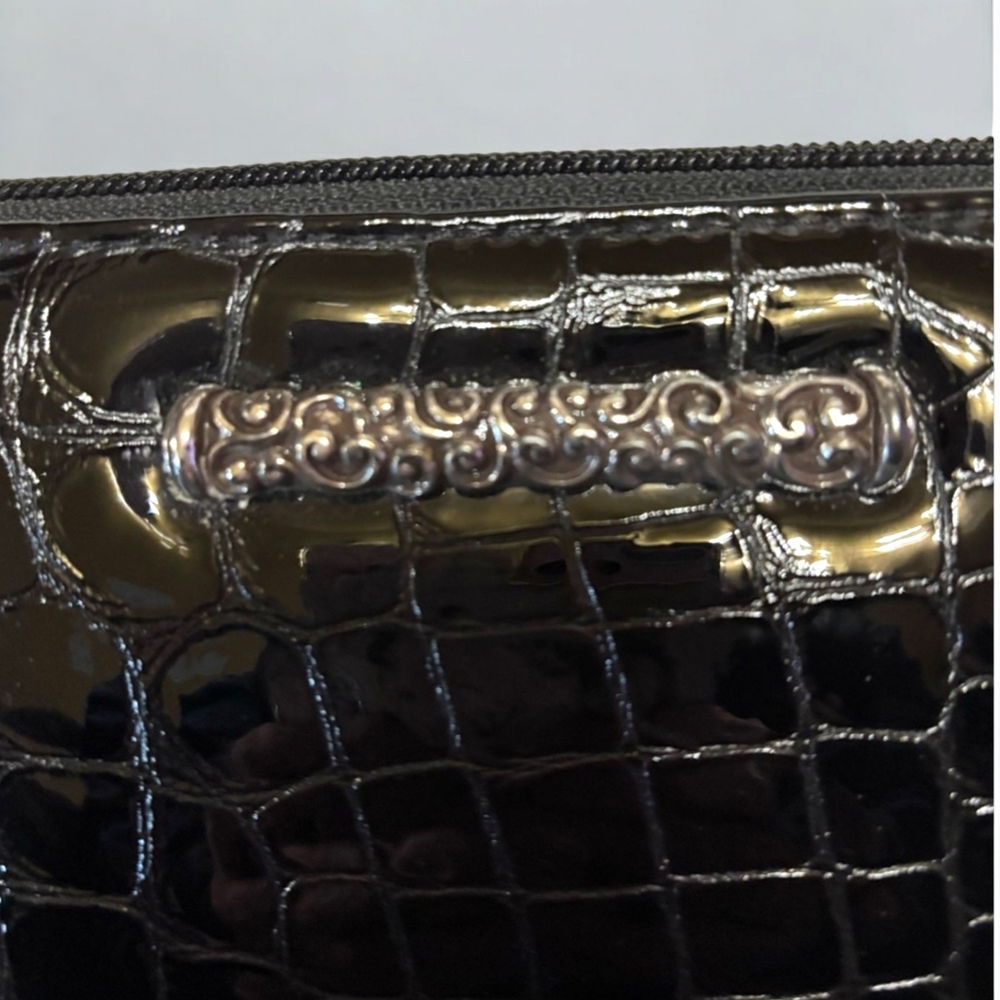 **Brighton patent leather crocodile style wallet, Crossbody - Picture 4 of 4